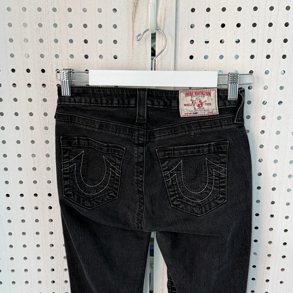 True Religion Black Mid Rise Skinny Jeans Size 27 - Picture 4 of 6